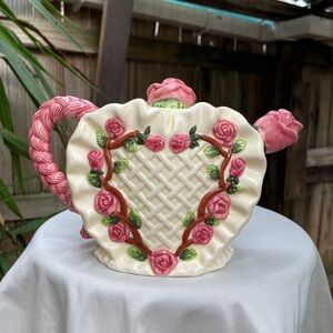 Heart and Rose Teapot